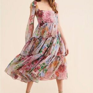 Geisha Designs Anthropologie Isabella Floral Spring Dress